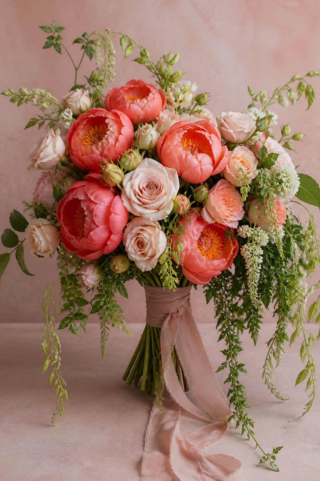Coral peony atelier bouquet