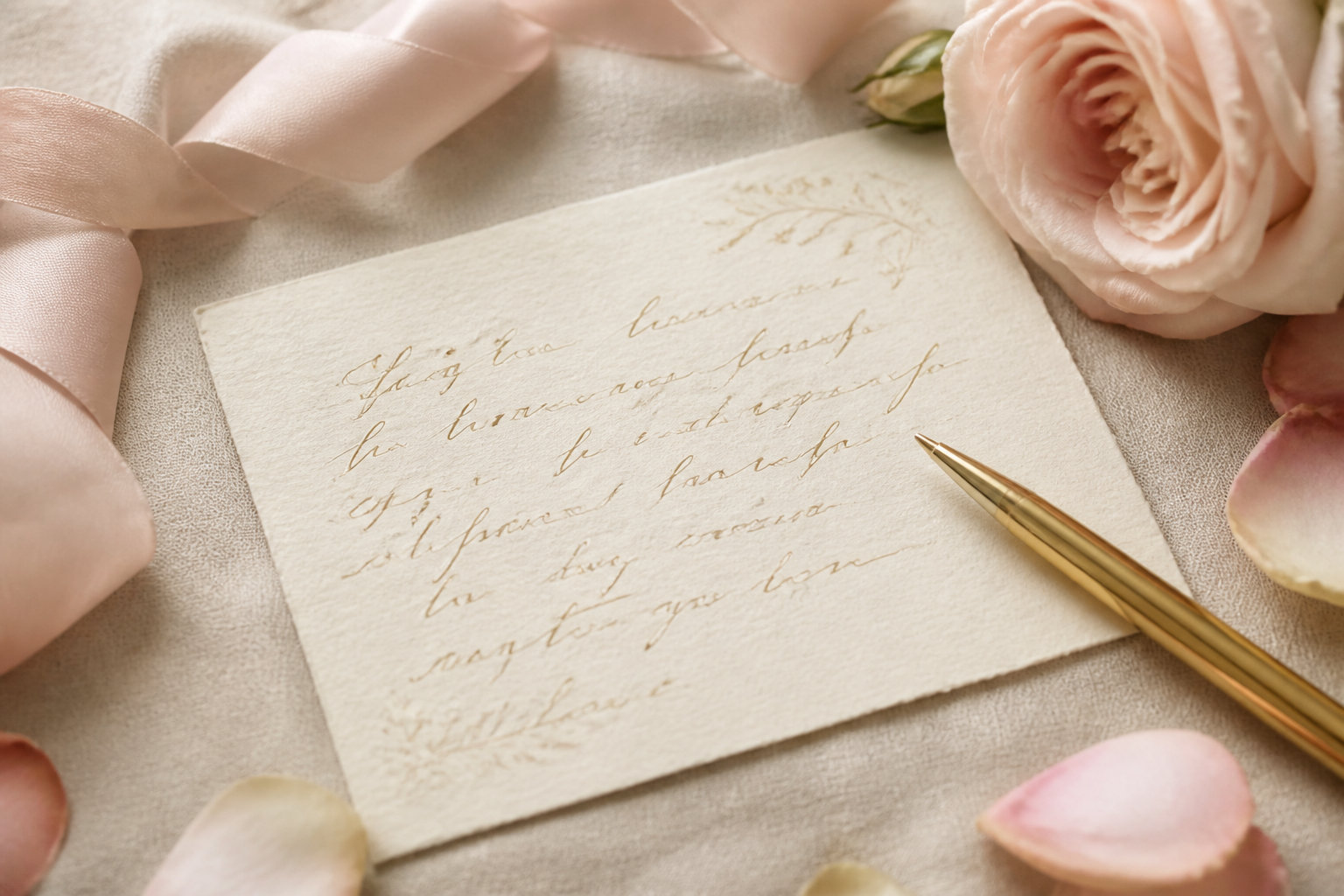 Handwritten florist note