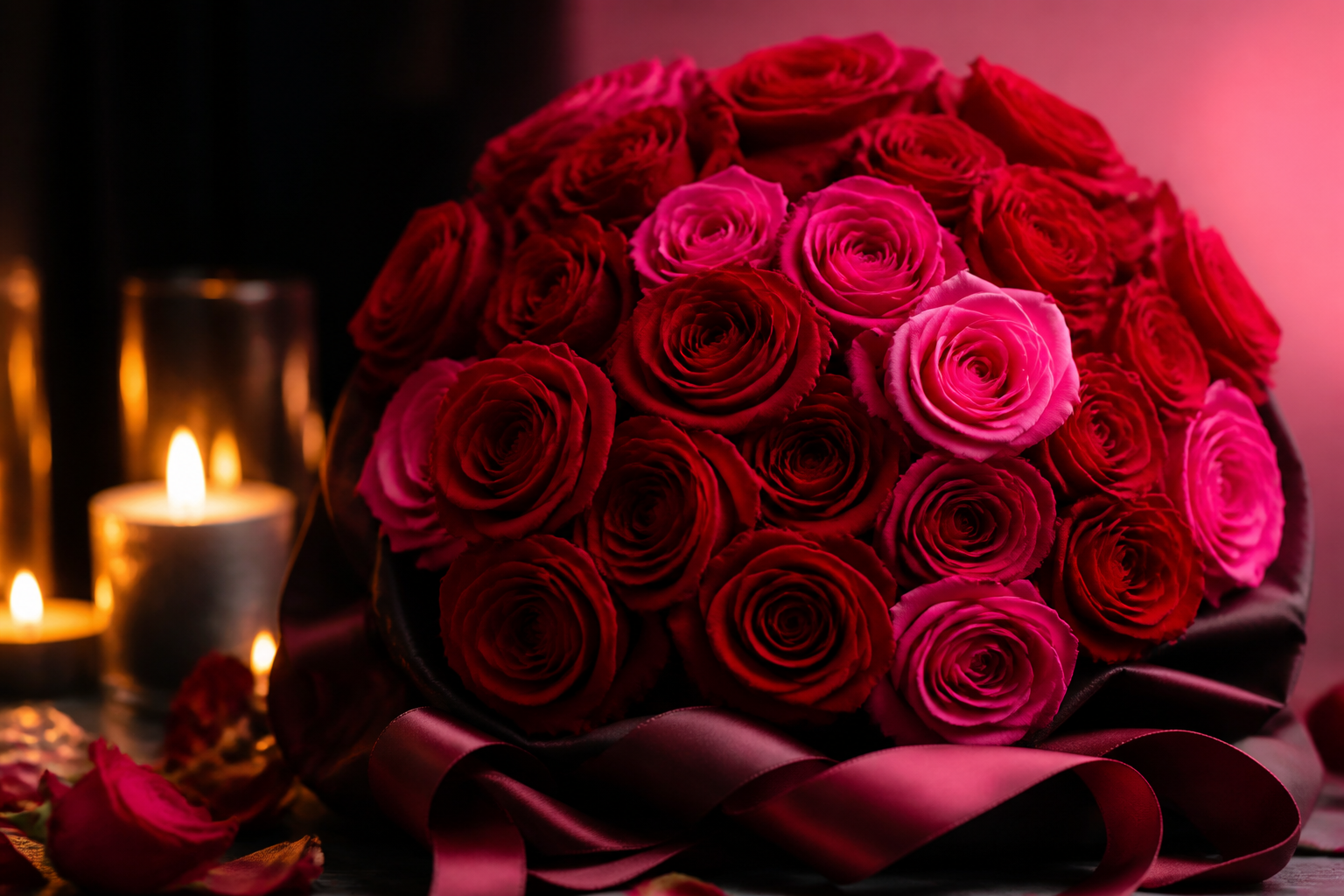 Romantic roses bouquet