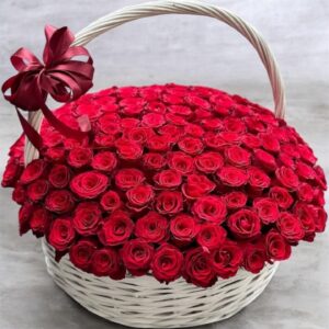 A bouquet of white roses for an engagement